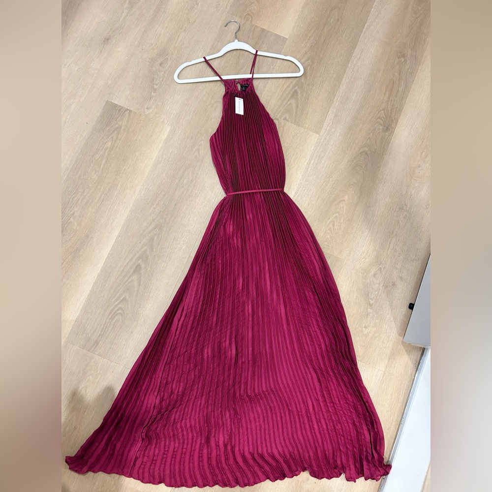Banana Republic Pleated Magenta Dress